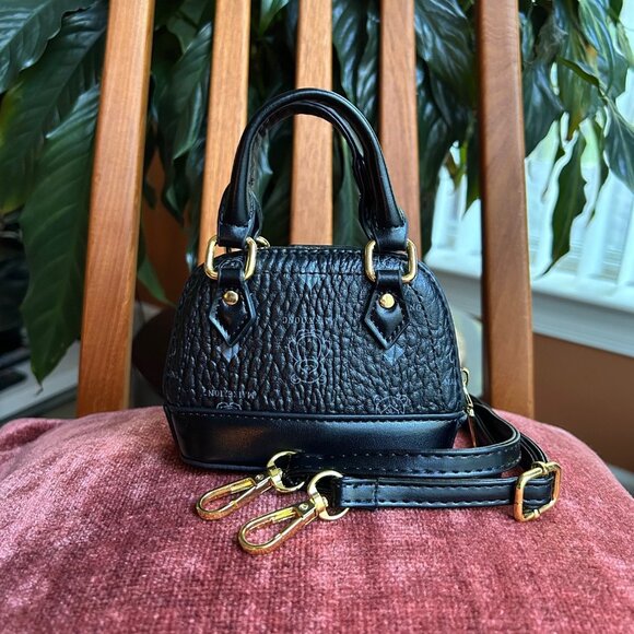 New HOUJIN Mini Satchel Bag Black 👜 - Picture 2 of 7